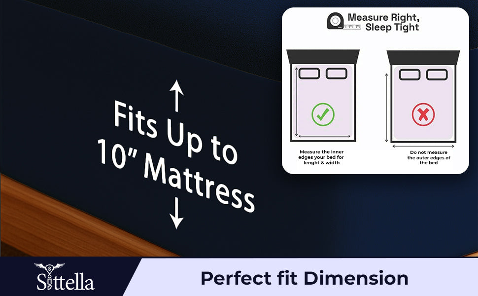 Waterproof Cotton Mattress Protector – Hypoallergenic, Soft, Breathable, Queen 78"x60", Navy Blue