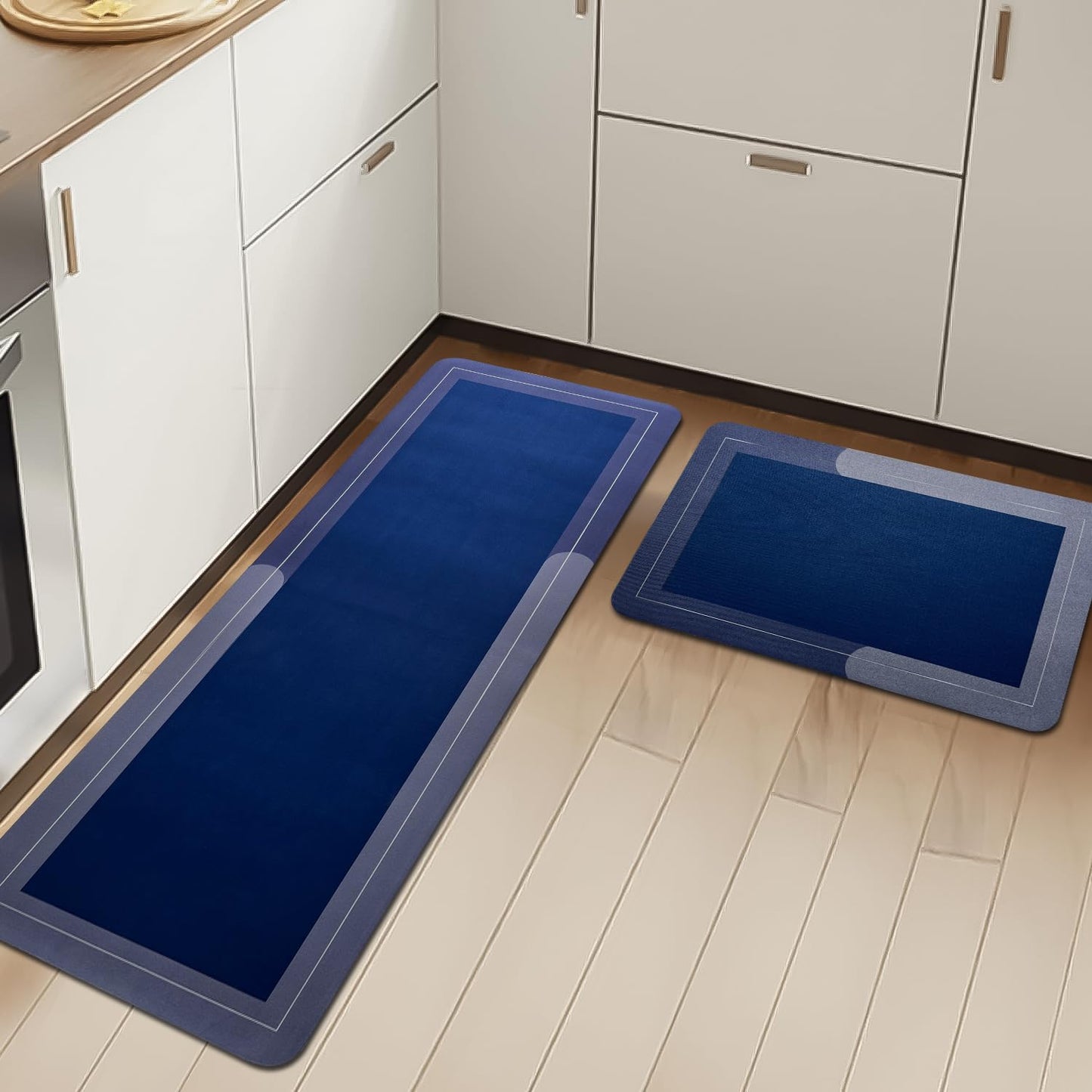 Anti-Skid Kitchen Mats 3mm, Water Absorbent Rug, Carpets, Floor Mat for Home and Kitchen (120x40cm & 60x40cm)