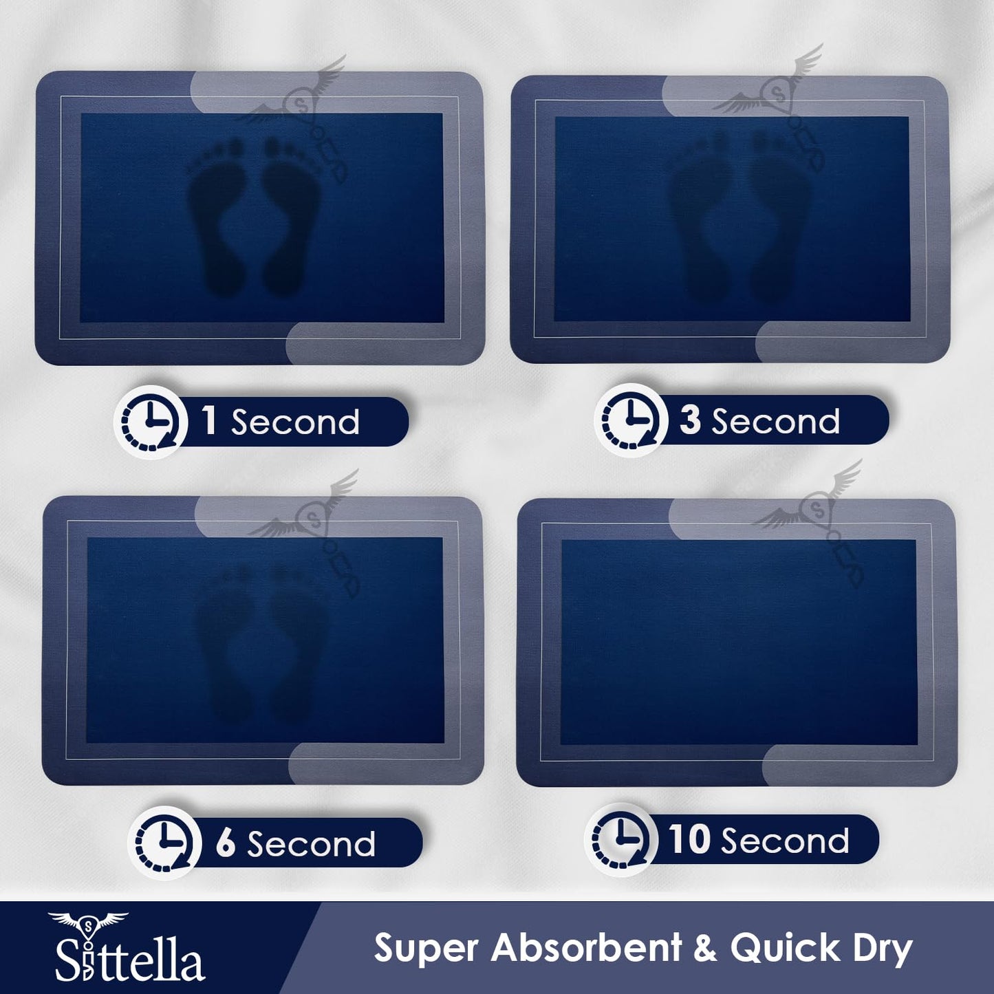 Anti-Skid Kitchen Mats 3mm, Water Absorbent Rug, Carpets, Floor Mat for Home and Kitchen (120x40cm & 60x40cm)