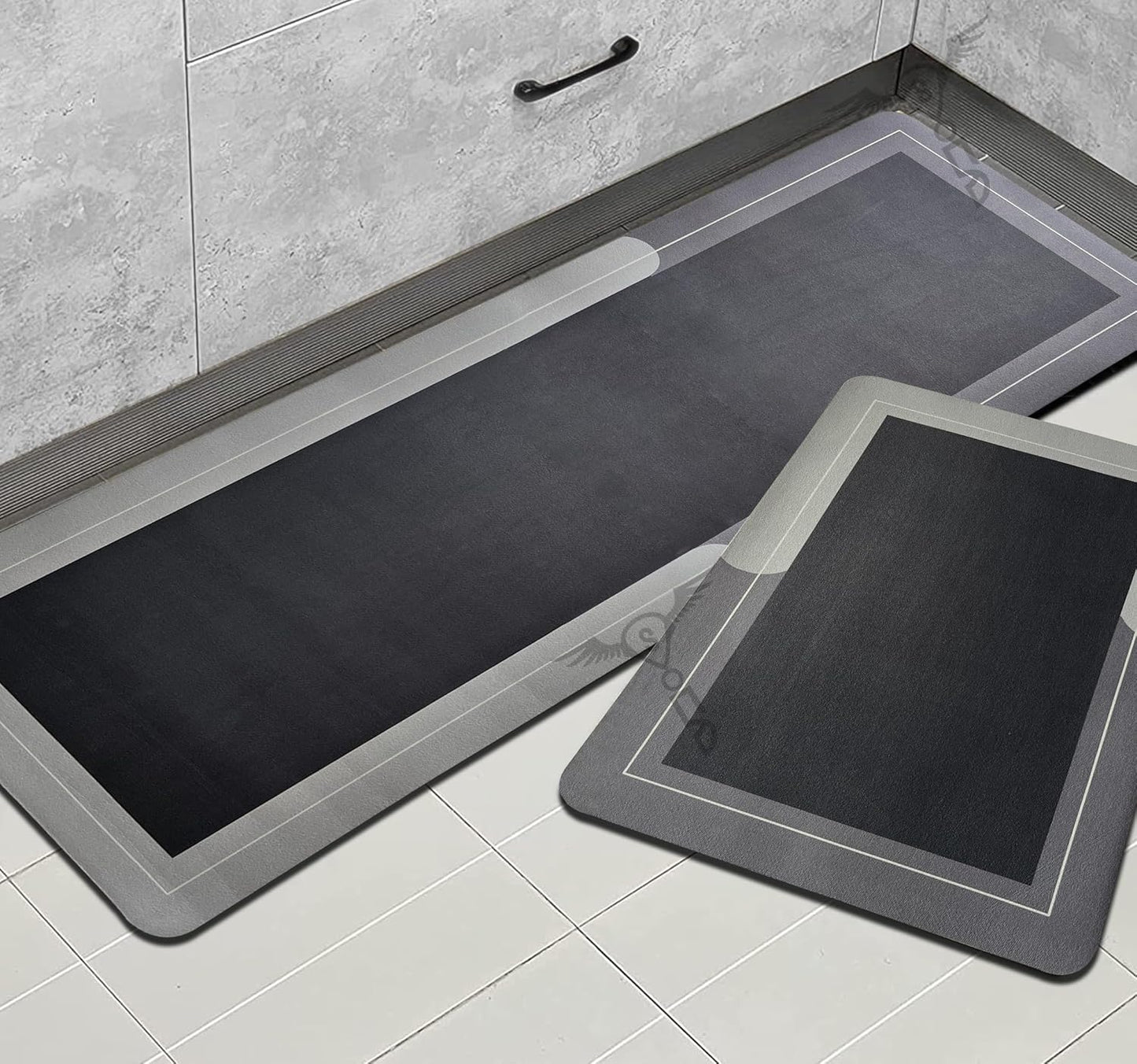 Anti-Skid Kitchen Mat Combo (2 Pcs) – Water Absorbent Rugs for Home & Kitchen, 3mm Thick Floor Mats – 120x40cm + 60x40cm