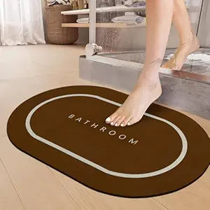 3.5mm Anti-Skid Water Soaking Bathroom Print Door Mat, Water Absorbent Mat (60x40cm)