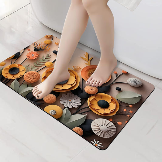 3D Anti-Skid Water Absorbent Bathroom Mat (40x60cm)