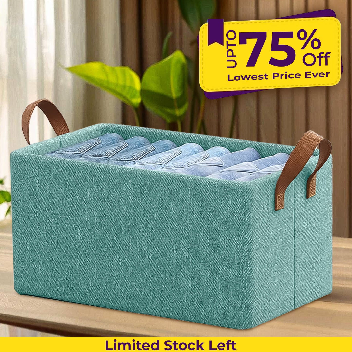 Foldable Wardrobe Organizer with Durable Handle