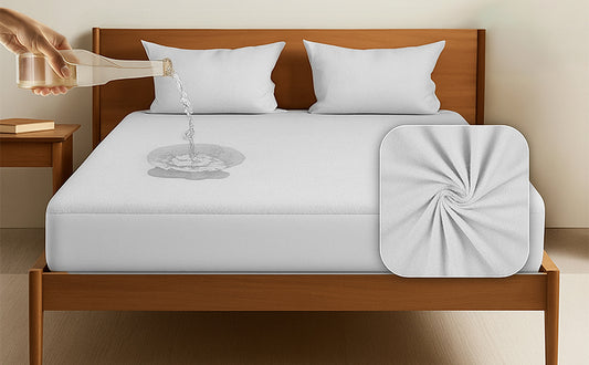 Waterproof Cotton Mattress Protector – Hypoallergenic, Soft, Breathable, Queen 78"x60", White