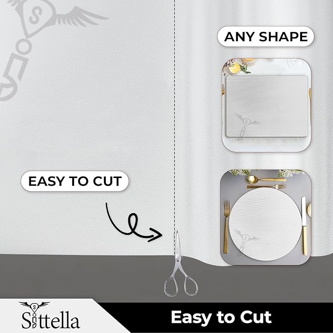 Drawer Mat Multi-Purpose EVA Non-Slip Waterproof Kitchen & Bathroom Shelf Liner (White)