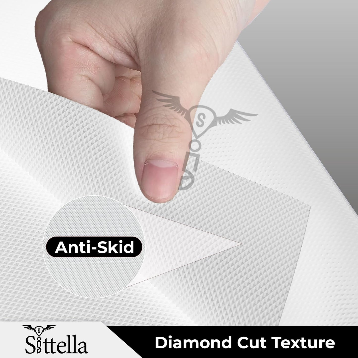 Drawer Mat Multi-Purpose EVA Non-Slip Waterproof Kitchen & Bathroom Shelf Liner (White)