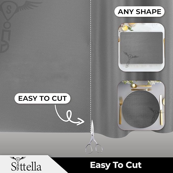 Drawer Mat Multi-Purpose EVA Non-Slip Waterproof Kitchen & Bathroom Shelf Liner (Grey)