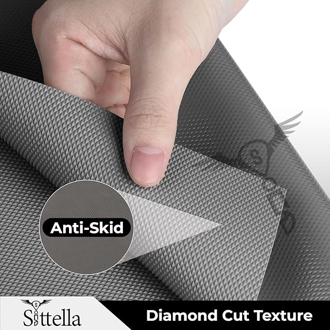 Drawer Mat Multi-Purpose EVA Non-Slip Waterproof Kitchen & Bathroom Shelf Liner (Grey)