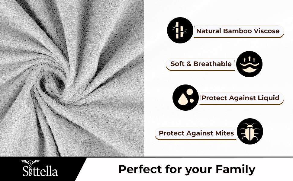 Waterproof Cotton Mattress Protector – Hypoallergenic, Soft, Breathable, Queen 78"x60", White