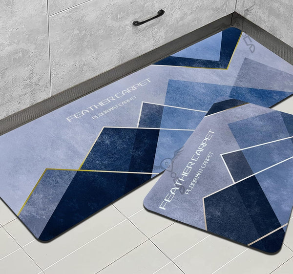 Anti-Skid Kitchen Mat Combo (2 Pcs) – Water Absorbent Rugs for Home & Kitchen, 3mm Thick Floor Mats – 120x40cm + 60x40cm