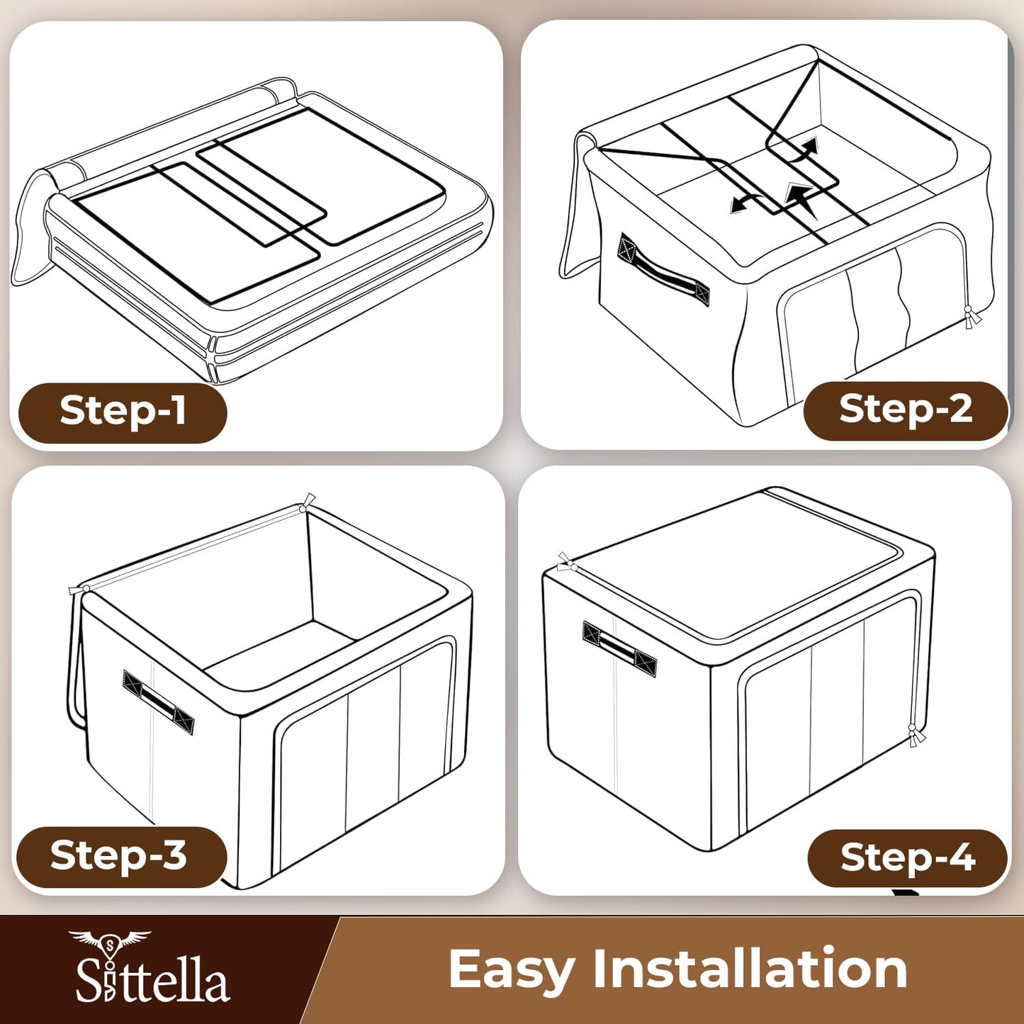 Double-Sided Zipper Wardrobe Organizer - Foldable & Durable Storage Box (Blue)