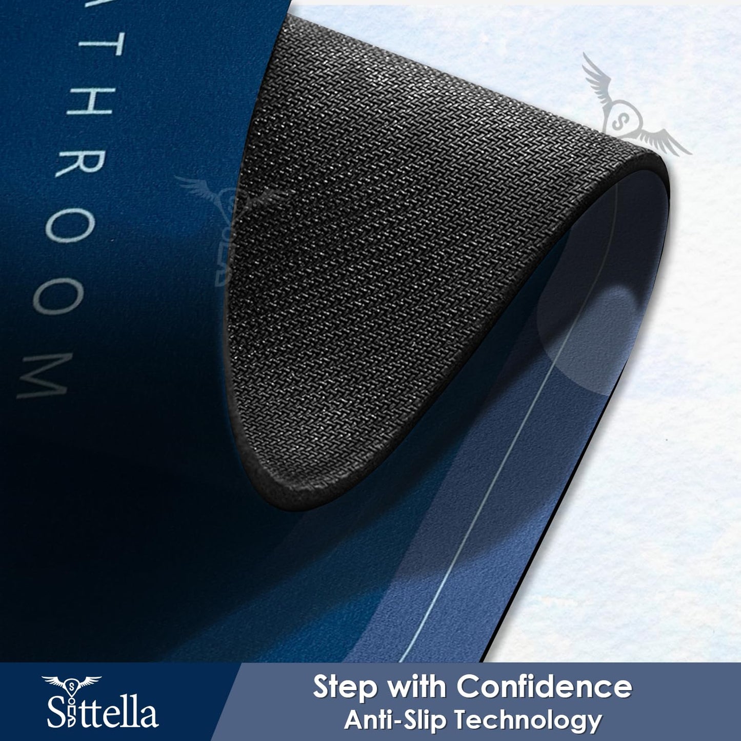 3.5mm Anti-Skid Water Soaking Bathroom Print Door Mat, Water Absorbent Mat (60x40cm)