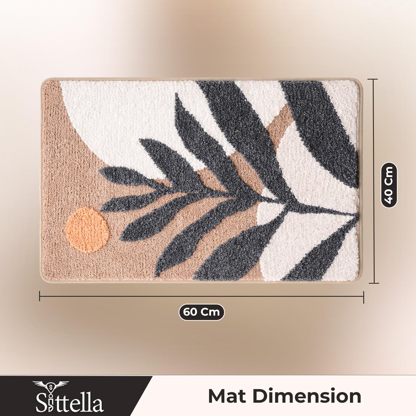 3D Microfiber Floor Mat | Super Absorbent Anti-Slip Door Mat | Soft Quick Dry Bath Mat | Dust Control Entrance Mat for Bathroom, Kitchen & Home (Pack of 1)