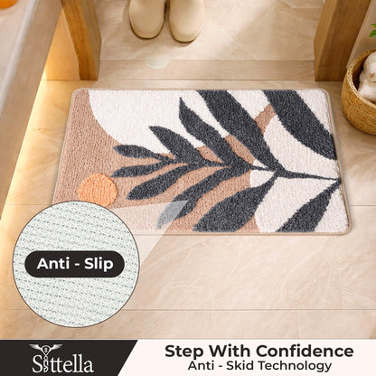 3D Microfiber Floor Mat | Super Absorbent Anti-Slip Door Mat | Soft Quick Dry Bath Mat | Dust Control Entrance Mat for Bathroom, Kitchen & Home (Pack of 1)