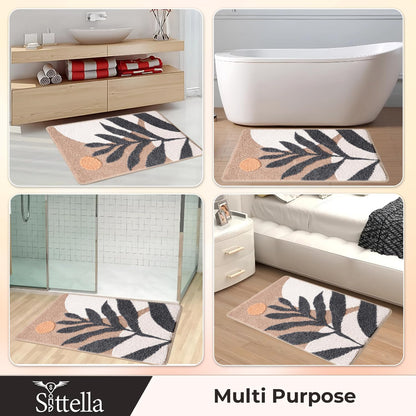 3D Microfiber Floor Mat | Super Absorbent Anti-Slip Door Mat | Soft Quick Dry Bath Mat | Dust Control Entrance Mat for Bathroom, Kitchen & Home (Pack of 1)