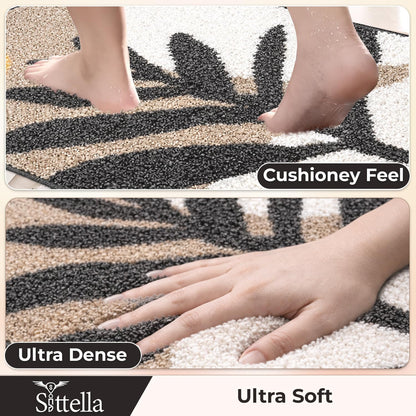 3D Microfiber Floor Mat | Super Absorbent Anti-Slip Door Mat | Soft Quick Dry Bath Mat | Dust Control Entrance Mat for Bathroom, Kitchen & Home (Pack of 1)