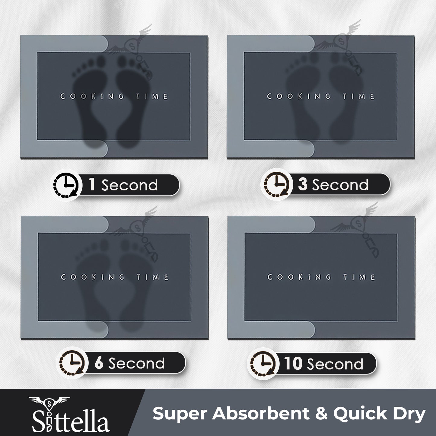 Anti-Skid Kitchen Mat Water Absorbent Rugs for Home & Kitchen, 3mm Thick Floor Mats – 120x40cm + 60x40cm