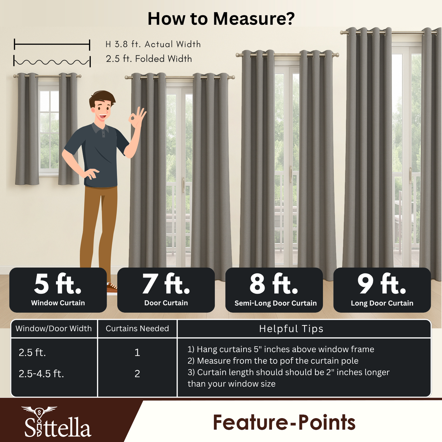 Premium Blackout Curtains for Bedroom & Living Room – 100% Light Blocking, Noise Reducing, Thermal Insulated Window Curtains for Home