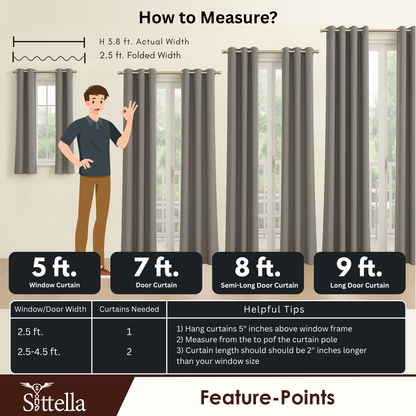 Premium Blackout Curtains for Bedroom & Living Room – 100% Light Blocking, Noise Reducing, Thermal Insulated Window Curtains for Home