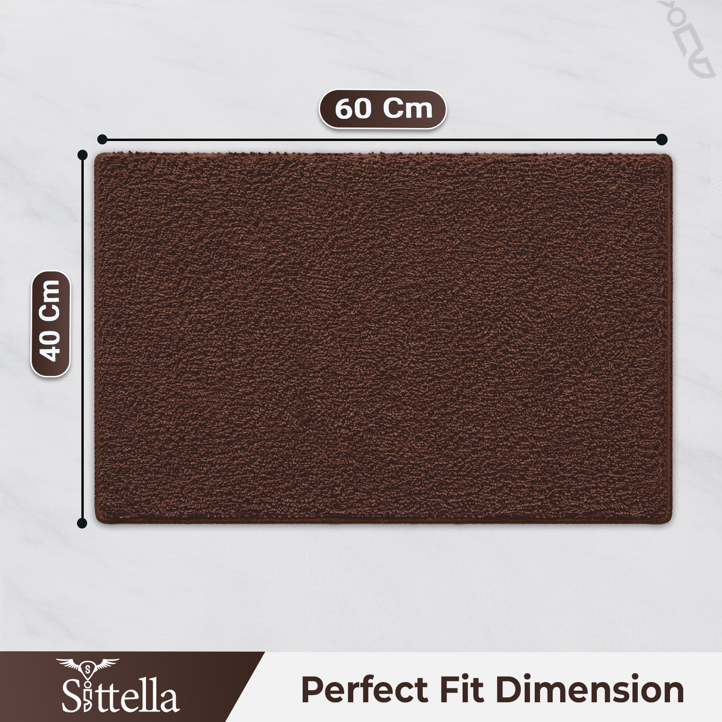 Sittella Premium Microfiber Floor Mat – Super Soft, Highly Absorbent & Quick Dry | Anti-Slip Multipurpose Mat for Bathroom, Kitchen & Bedroom (40 x 60 )