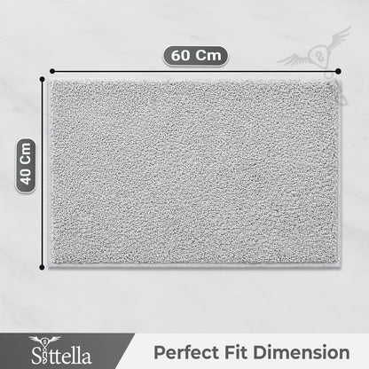 Sittella Premium Microfiber Floor Mat – Super Soft, Highly Absorbent & Quick Dry | Anti-Slip Multipurpose Mat for Bathroom, Kitchen & Bedroom (40 x 60 cm)