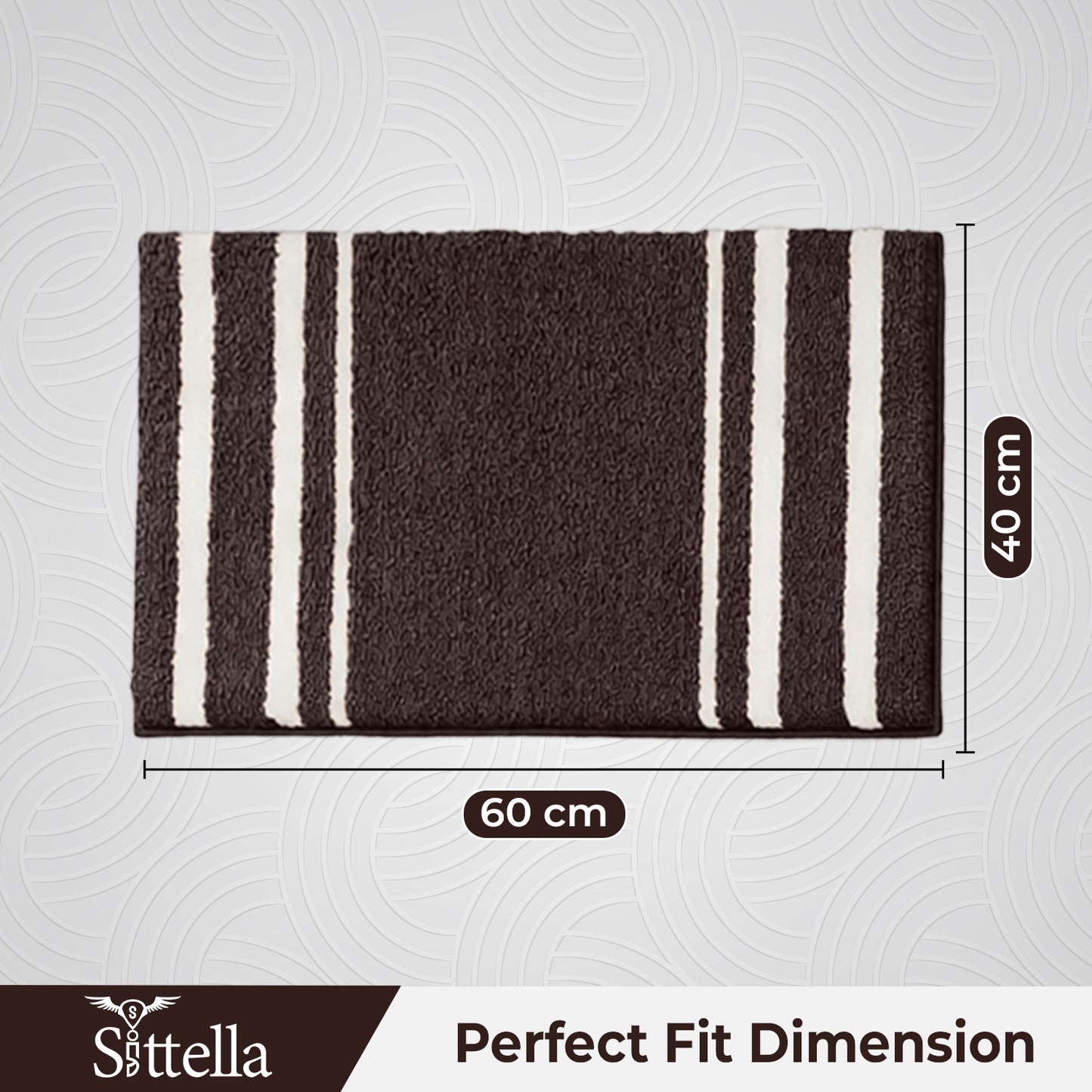 Sittella  ® 1500 GSM  | 60×40 cm| Microfiber Anti-Skid Bathroom Door Mat | Ultra Soft Plush & Super Absorbent | Quick-Dry, Washable Floor Rug for Bathroom & Door |Navy Blue