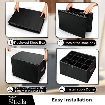 Premium Shoe Organizer for Home – Stackable, Dustproof, Space-Saving Shoe Storage Boxes for Closet, Entryway & Bedroom