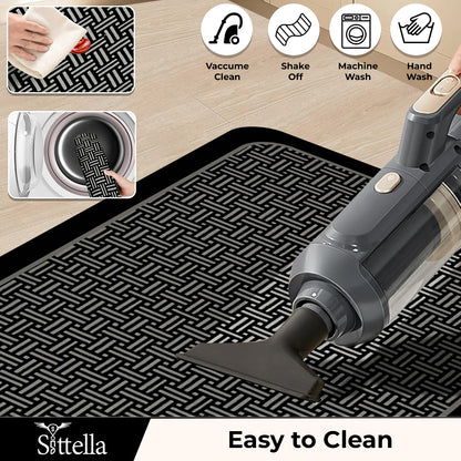 Anti-Skid Kitchen Mat Combo (2 Pcs) – Water Absorbent Rugs for Home & Kitchen, 3mm Thick Floor Mats – 120x40cm + 60x40cm
