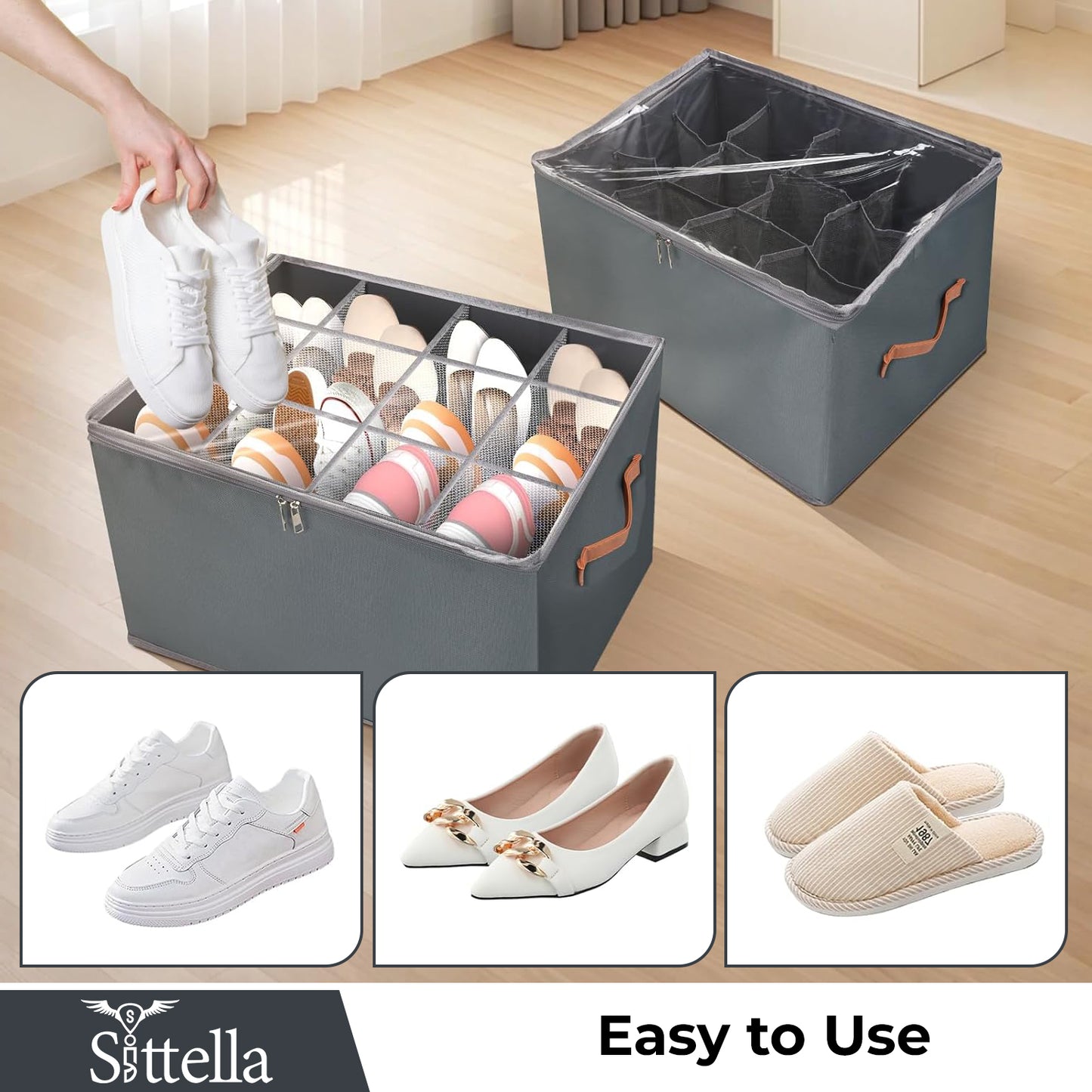 Premium Shoe Organizer for Home – Stackable, Dustproof, Space-Saving Shoe Storage Boxes for Closet, Entryway & Bedroom