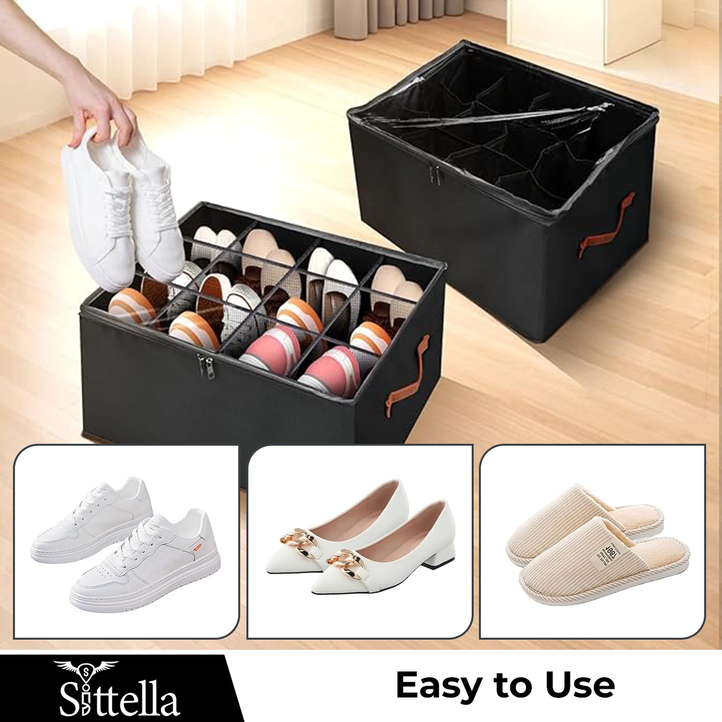 Premium Shoe Organizer for Home – Stackable, Dustproof, Space-Saving Shoe Storage Boxes for Closet, Entryway & Bedroom