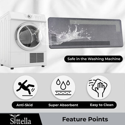 Sittella Kitchen Mat Combo Set | 45x100 cm + 45x120 cm | Water Absorbent Anti-Skid Kitchen Mat  for Home | Soft Standing Mat for Floor | Washable Carpet for Kitchen Platform (Copy)