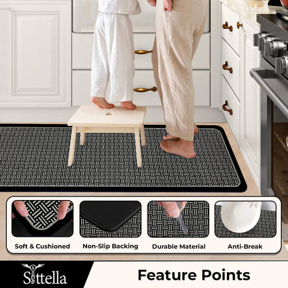 Anti-Skid Kitchen Mat Combo (2 Pcs) – Water Absorbent Rugs for Home & Kitchen, 3mm Thick Floor Mats – 120x40cm + 60x40cm