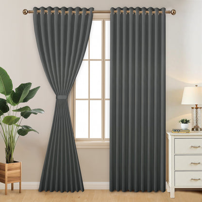 Premium Blackout Curtains for Bedroom & Living Room – 100% Light Blocking, Noise Reducing, Thermal Insulated Window Curtains for Home