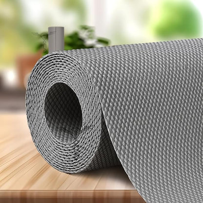 Drawer Mat Multi-Purpose EVA Non-Slip Waterproof Kitchen & Bathroom Shelf Liner (White-sunflower_
