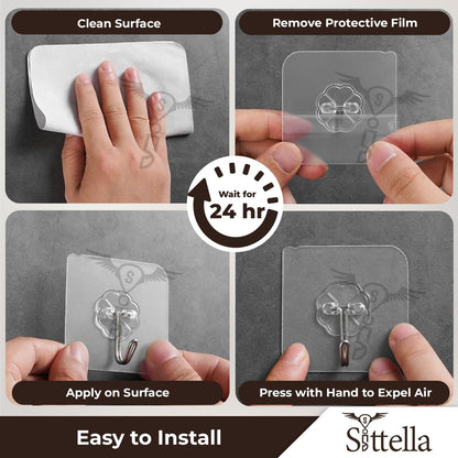 Stainless Steel Self Adhesive Heavy Duty J Wall Hook