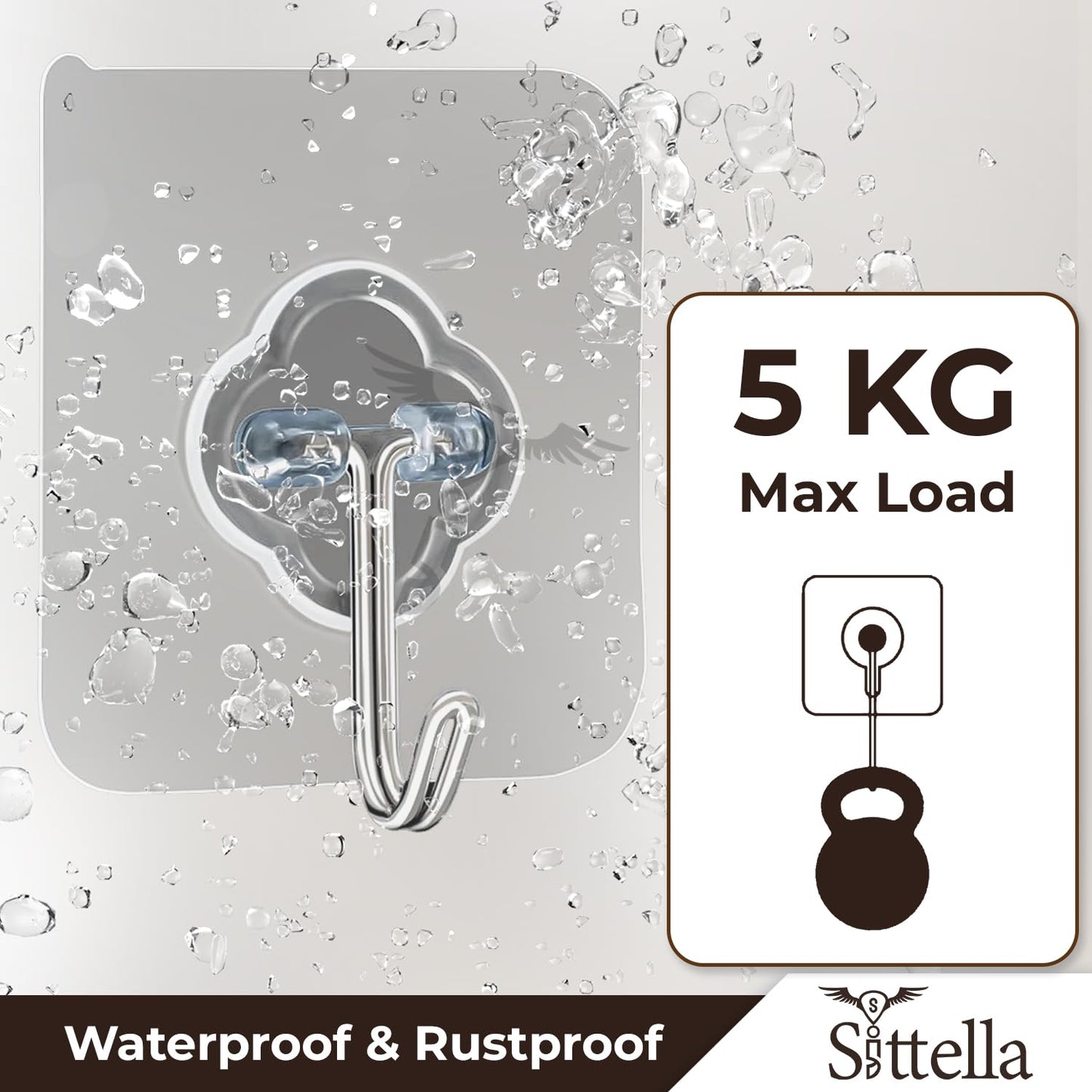 Stainless Steel Self Adhesive Heavy Duty J Wall Hook
