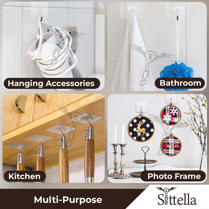 Stainless Steel Self Adhesive Heavy Duty J Wall Hook