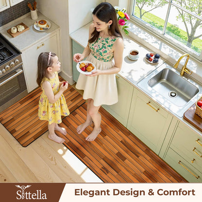 Anti-Skid Kitchen Mat Combo (2 Pcs) – Water Absorbent Rugs for Home & Kitchen, 3mm Thick Floor Mats – 120x40cm + 60x40cm