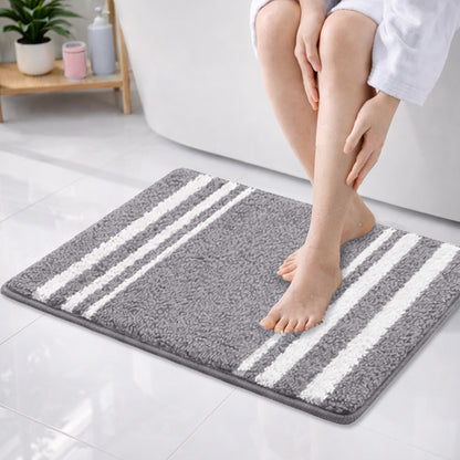 CANWAY ® 1500 GSM  | 60×40 cm| Microfiber Anti-Skid Bathroom Door Mat | Ultra Soft Plush & Super Absorbent | Quick-Dry, Washable Floor Rug for Bathroom & Door |Navy Blue