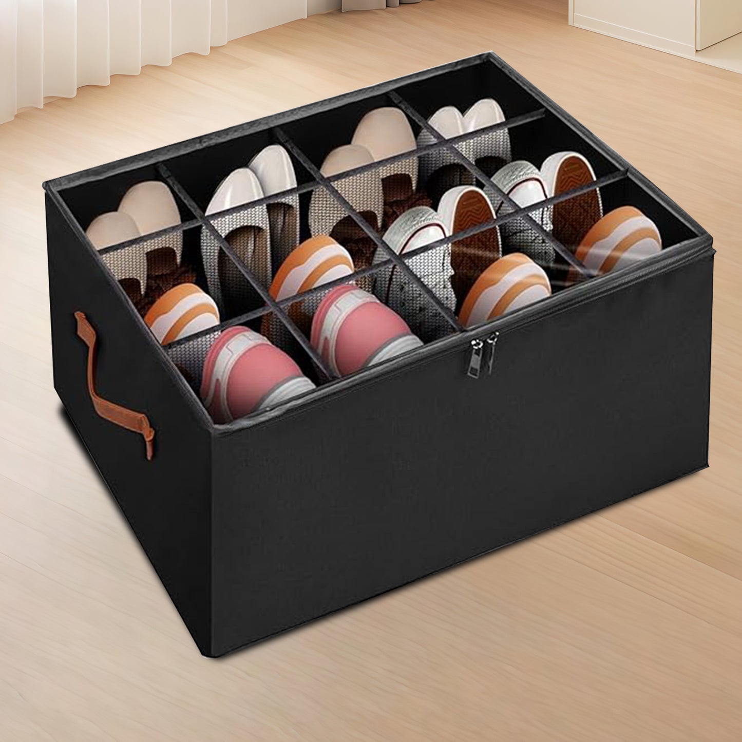 Premium Shoe Organizer for Home – Stackable, Dustproof, Space-Saving Shoe Storage Boxes for Closet, Entryway & Bedroom