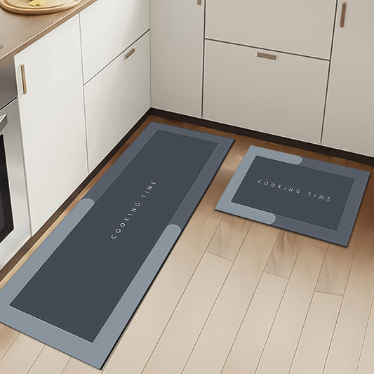 Anti-Skid Kitchen Mat Water Absorbent Rugs for Home & Kitchen, 3mm Thick Floor Mats – 120x40cm + 60x40cm