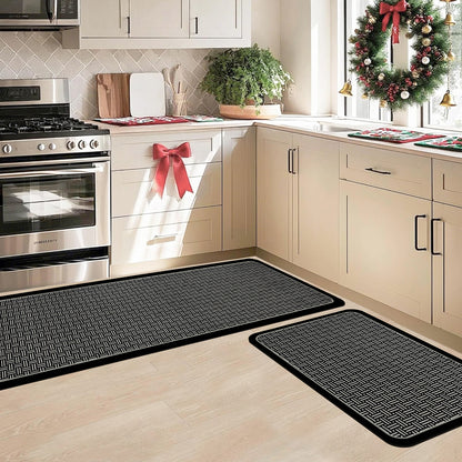 Anti-Skid Kitchen Mat Combo (2 Pcs) – Water Absorbent Rugs for Home & Kitchen, 3mm Thick Floor Mats – 120x40cm + 60x40cm