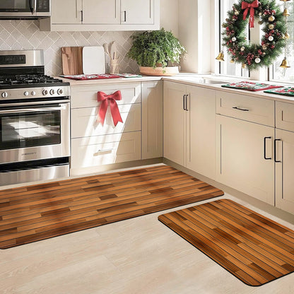 Anti-Skid Kitchen Mat Combo (2 Pcs) – Water Absorbent Rugs for Home & Kitchen, 3mm Thick Floor Mats – 120x40cm + 60x40cm