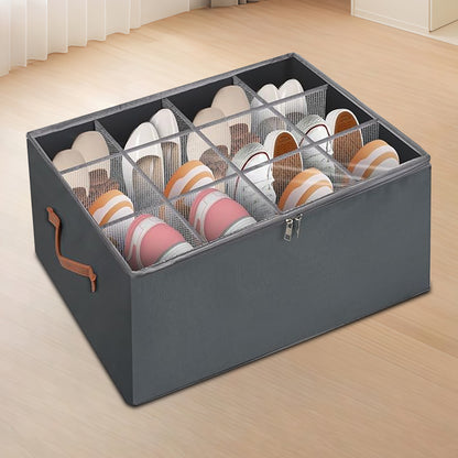 Premium Shoe Organizer for Home – Stackable, Dustproof, Space-Saving Shoe Storage Boxes for Closet, Entryway & Bedroom