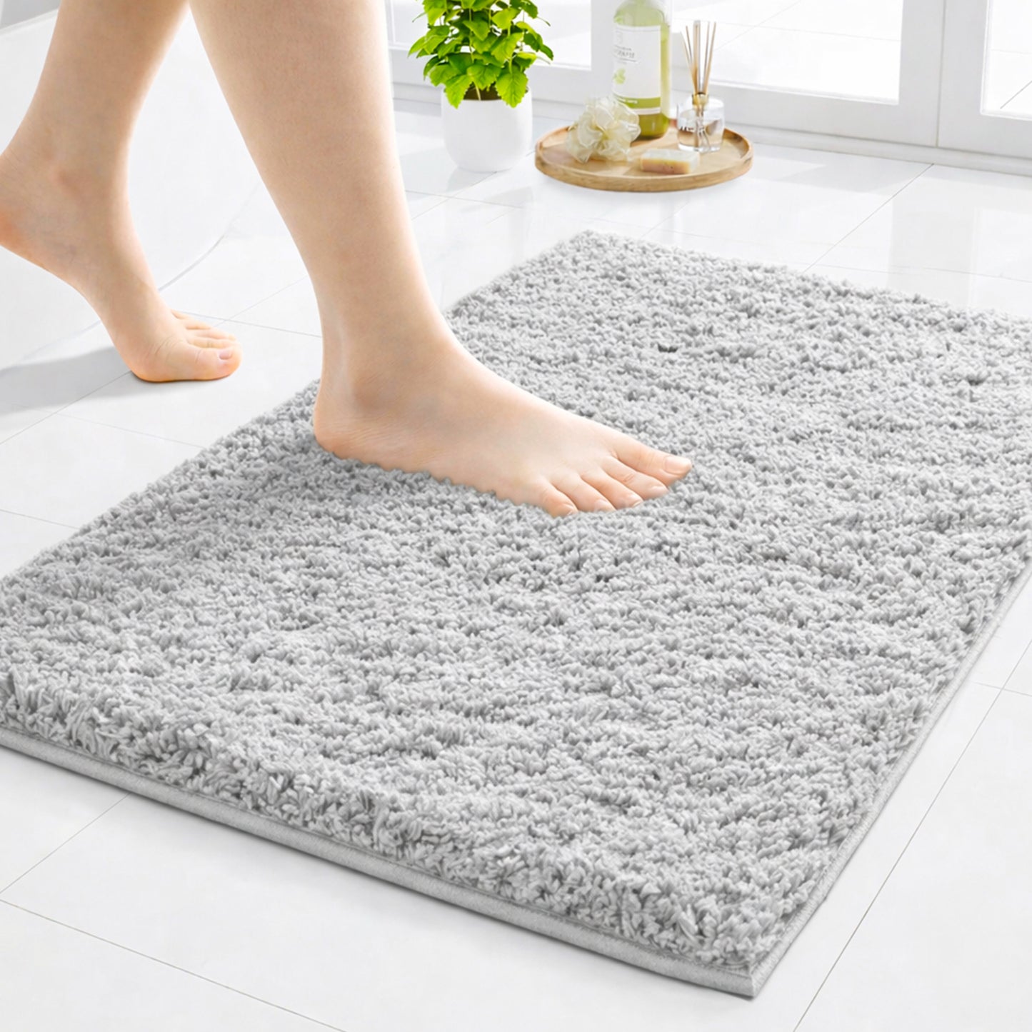 Sittella Premium Microfiber Floor Mat – Super Soft, Highly Absorbent & Quick Dry | Anti-Slip Multipurpose Mat for Bathroom, Kitchen & Bedroom (40 x 60 cm)
