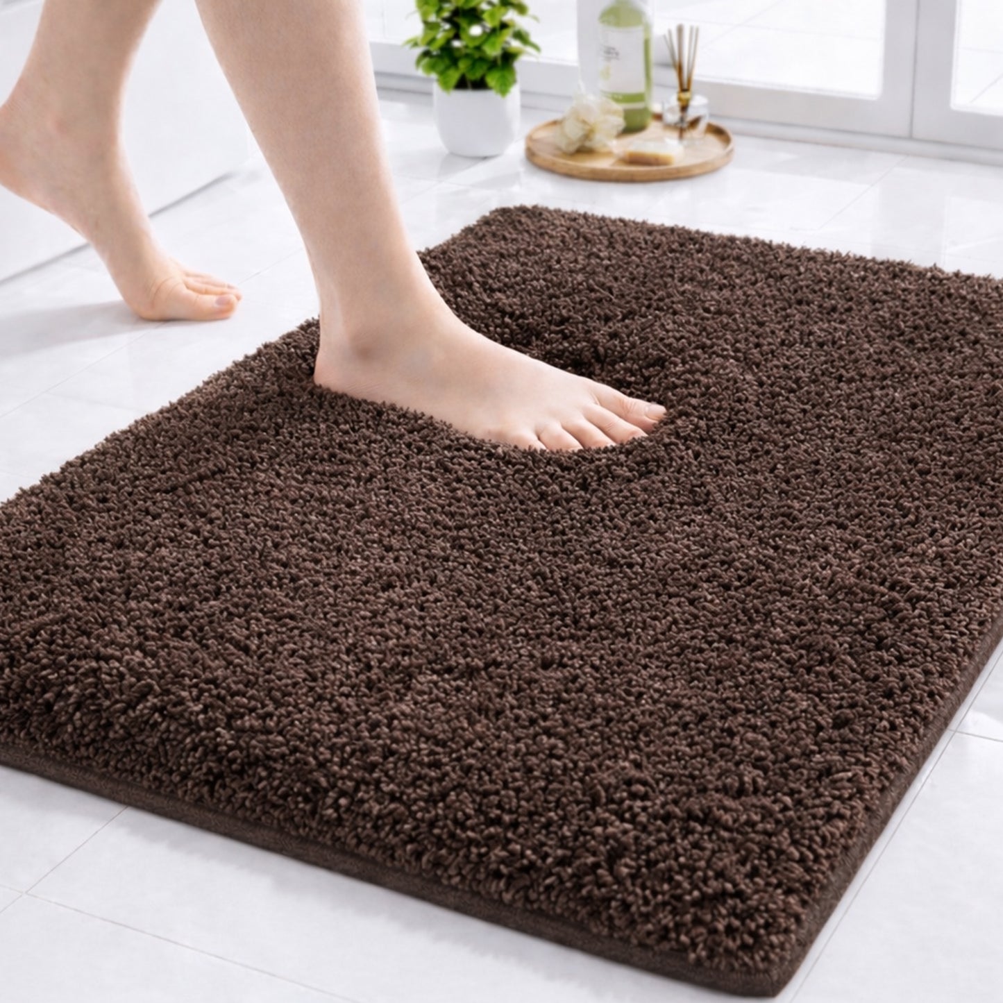 Sittella Premium Microfiber Floor Mat – Super Soft, Highly Absorbent & Quick Dry | Anti-Slip Multipurpose Mat for Bathroom, Kitchen & Bedroom (40 x 60 cm)
