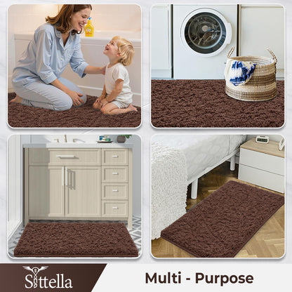 Sittella Premium Microfiber Floor Mat – Super Soft, Highly Absorbent & Quick Dry | Anti-Slip Multipurpose Mat for Bathroom, Kitchen & Bedroom (40 x 60 )