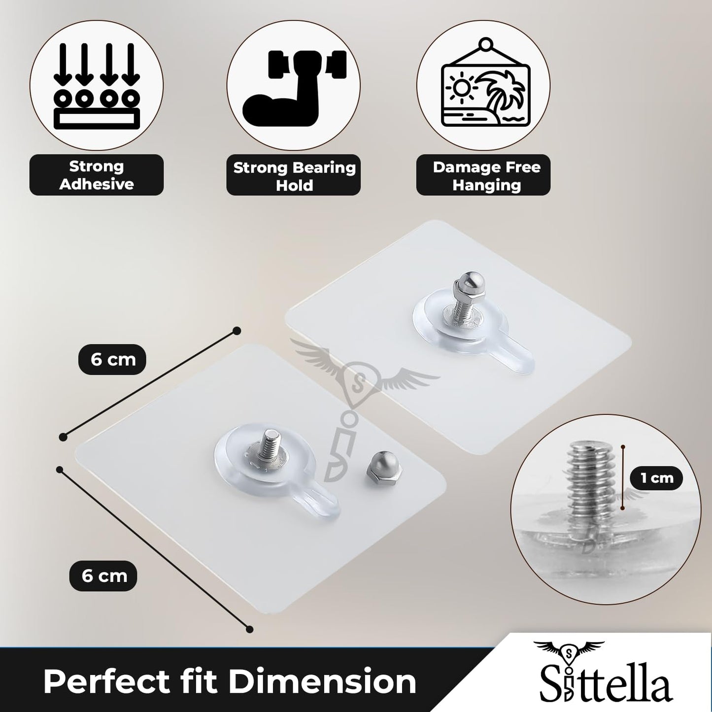 Stainless Steel Self Adhesive Heavy Duty Nail hook