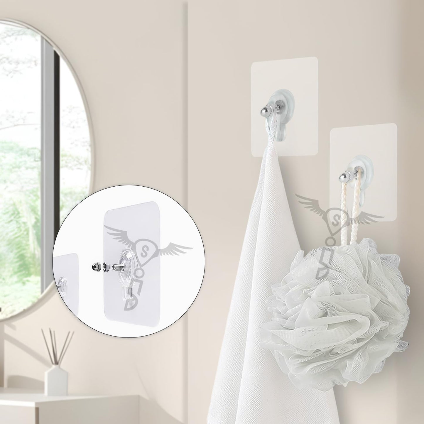 Stainless Steel Self Adhesive Heavy Duty Nail hook