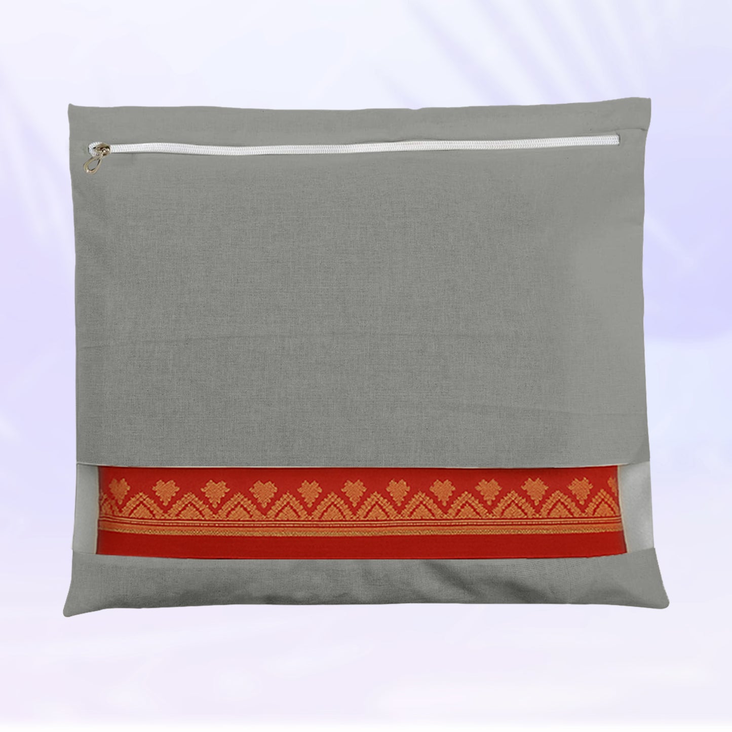 Saree Clothes Bags/Covers/Poches For Storage With Zip Closure (16 X 14 Inches, Grey